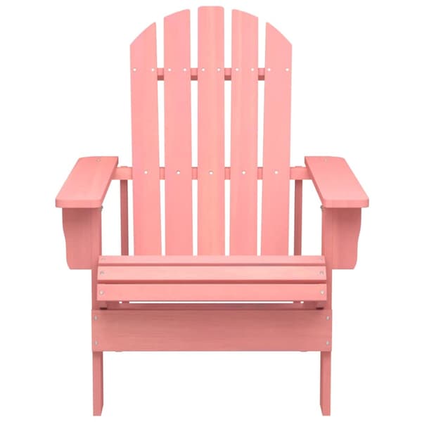 Adirondackstol massivt granträ rosa