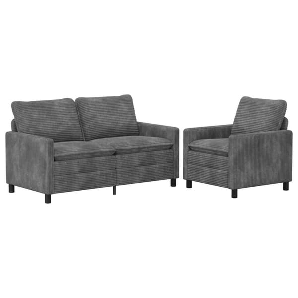 Soffset 2 pcs Ljusgrå Polyester