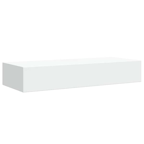 Väggmonterad låda vit 60x23,5x10 cm MDF