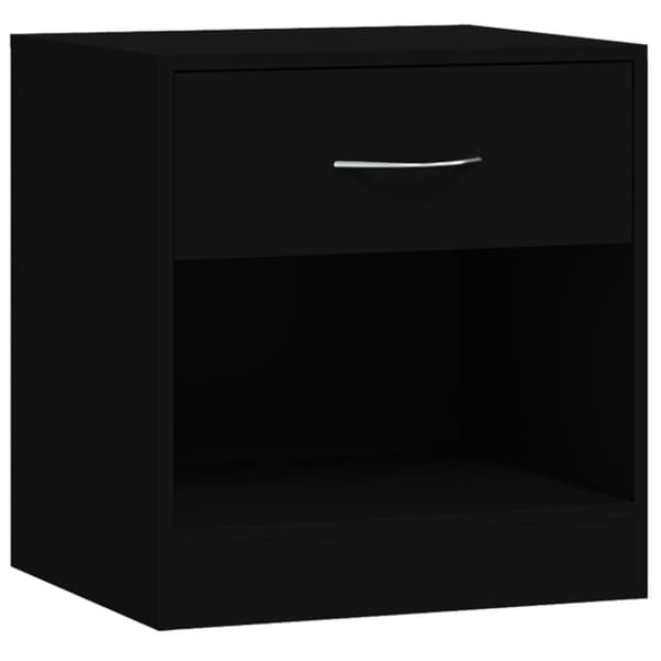 Sängbord 2 st med låda svart