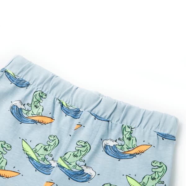 Barnpyjamas med korta ärmar ljusblå 104