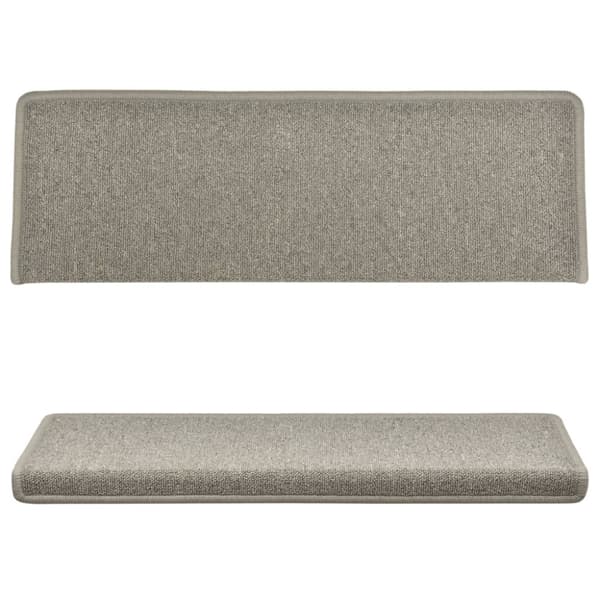 Trappmattor 15 st 65x21x4 cm ljusgrå rektangulär kant