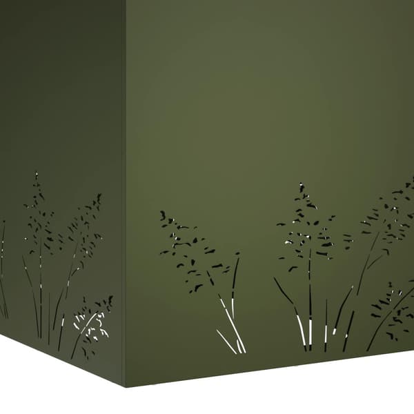 Trädgårdsplanterare 2 st Olivgrön 50 x 50 x 49 cm