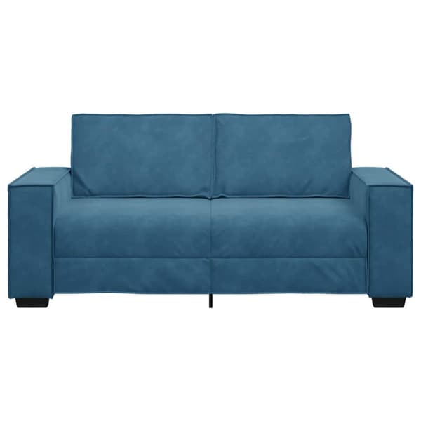 2-sitssoffa blå 180x78x84 cm sammet