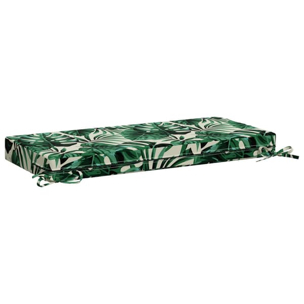 Bänk kudde SOEST 100% Polyester Bladmönster 80 x 40 x 8 cm