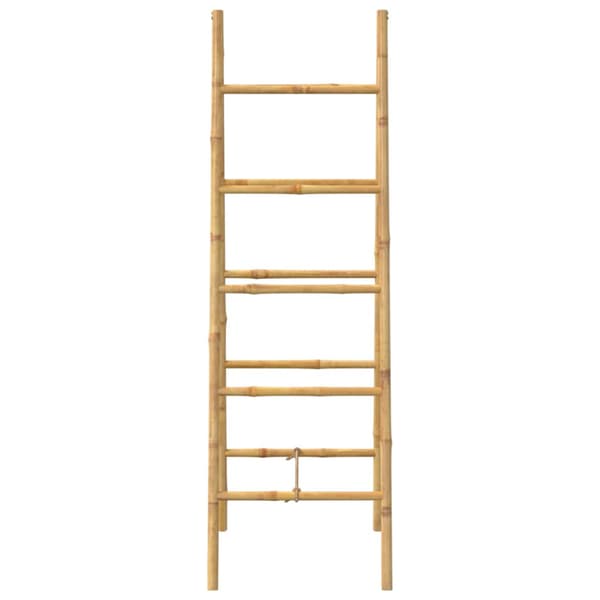 Dubbel handduksstege med 5 pinnar bambu 50x160 cm