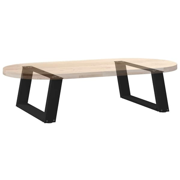 Soffbordsben U-formade 2 st svarta 60x(30-31) cm stål
