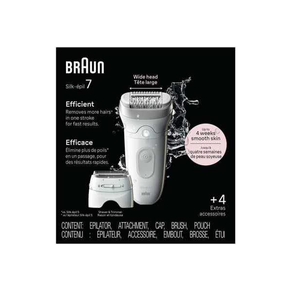 Braun Silk-épil 7 SE7-041 - epilator - silver/white/gray