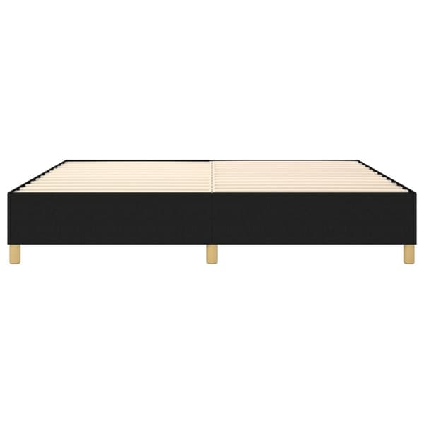 Boxspring-sängram svart 140x200 cm tyg