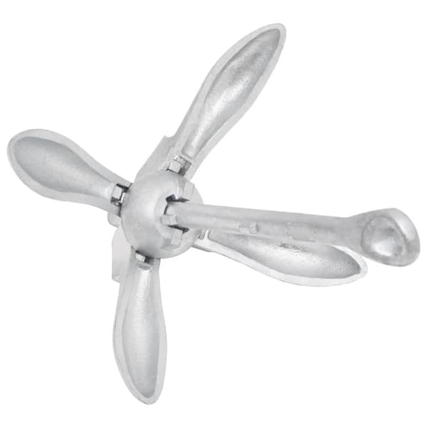 Hopfällbart ankare silver 3,2 kg smidbart järn