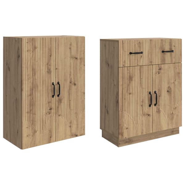 Skåpset 2 pcs Artisan-ek Konstruerat trä