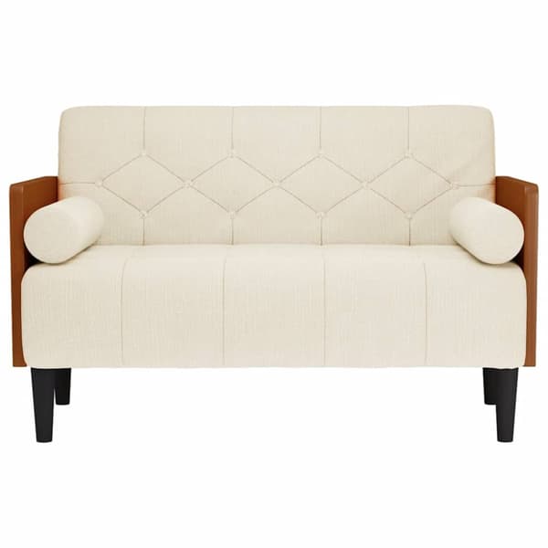 Loveseat soffa med dynor 110 cm linne