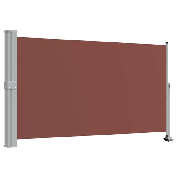 Infällbar sidomarkis 140 x 300 cm brun