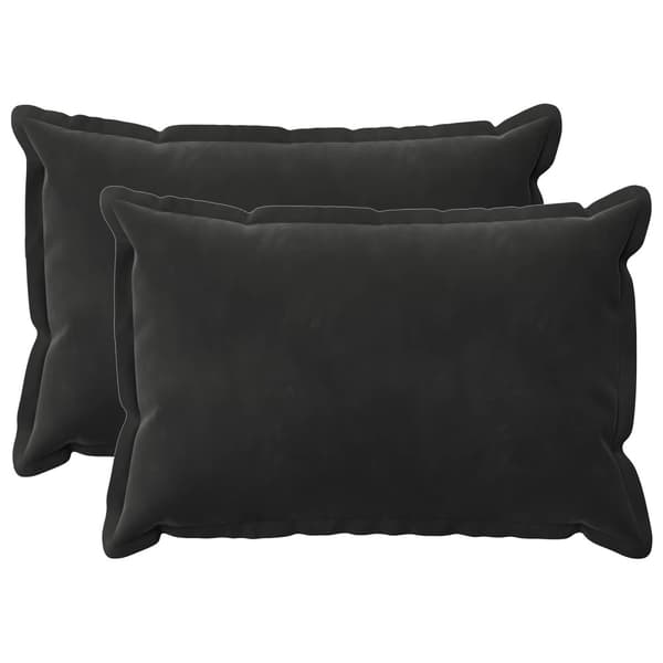 Kudde med kudde HOUTEN 2 st Svart Sammet