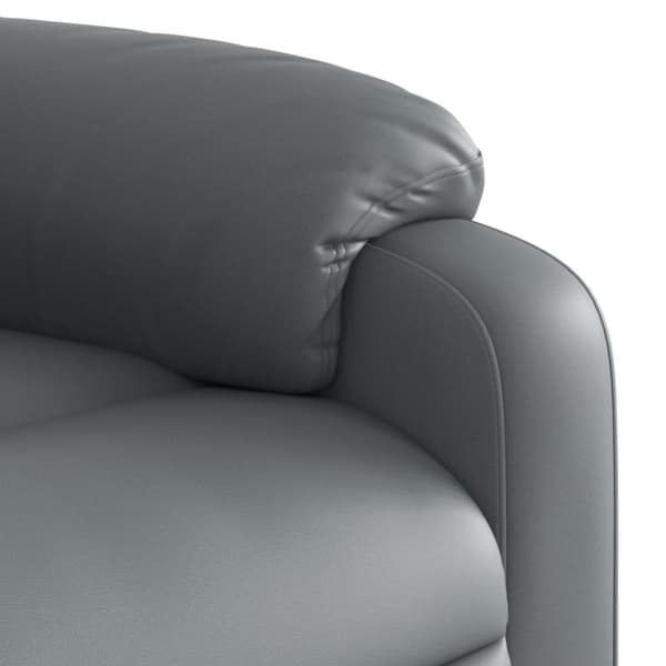 Reclinerfåtölj grå konstläder