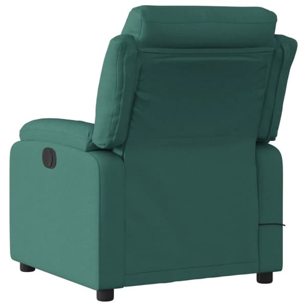Massagefåtölj mörkgrön tyg
