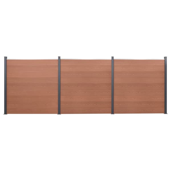 Staketpanel brun 526x186 cm WPC