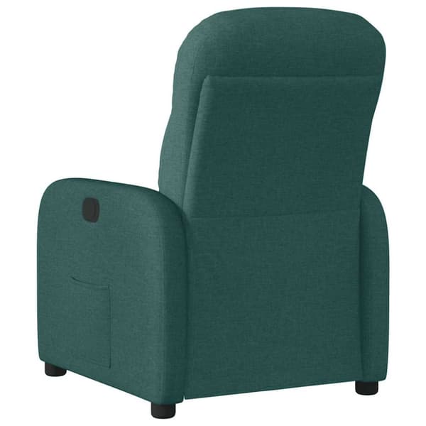 Reclinerfåtölj mörkgrön tyg