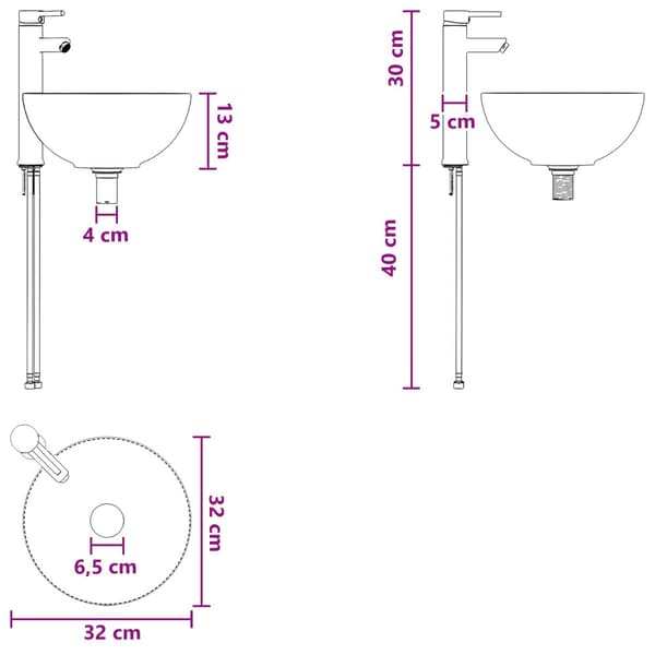 Badrumsmöbelset 2 pcs Vit Konstruerat trä