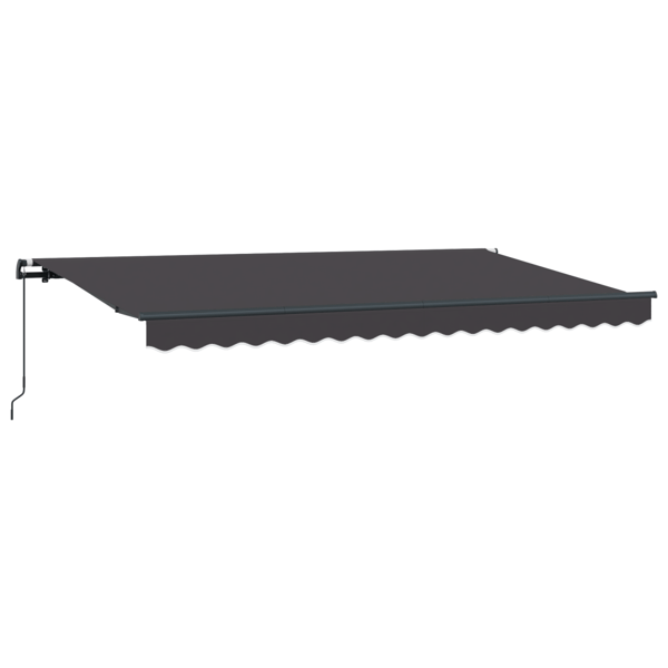 Utfällbar markis Antracit 350 x 200 cm tyg