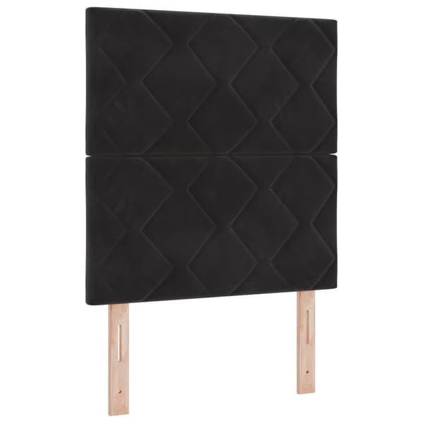Huvudgavel Svart 80 cm Sammet