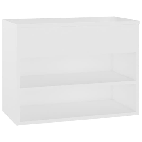 Skobänk vit 60x30x45 cm konstruerat trä