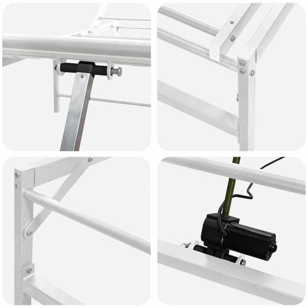 Elektrisk Justerbar Säng Ram Vit 140 x 190 cm Stål