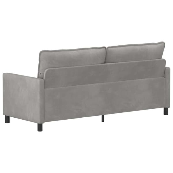 Soffa Ljusgrå 196 x 81 x 87,5 cm Sammet