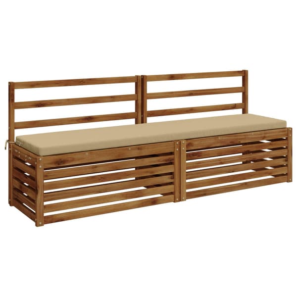 2-delade Bänk Kuddar SOEST 2 st 100% Polyester Beige