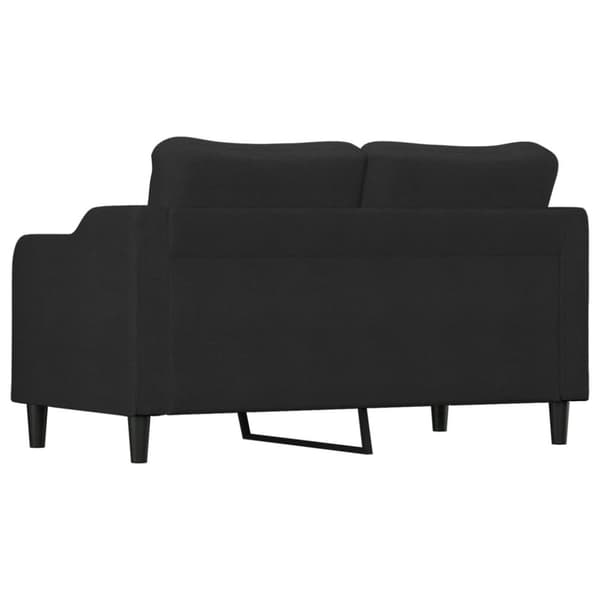 2-sitssoffa svart 140 cm tyg