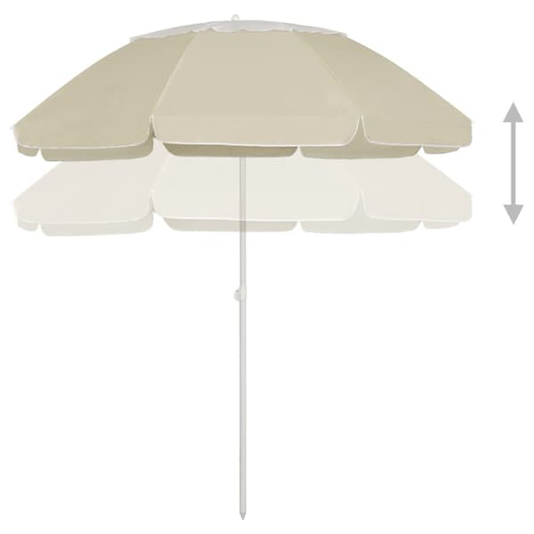 Strandparasoll sandgul 300 cm