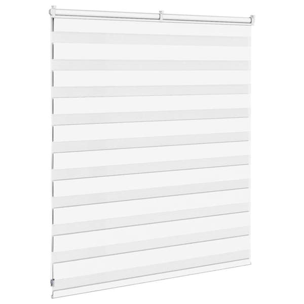 Rullgardin zebra vit 125x100 cm tyg bredd 120,9 cm polyester