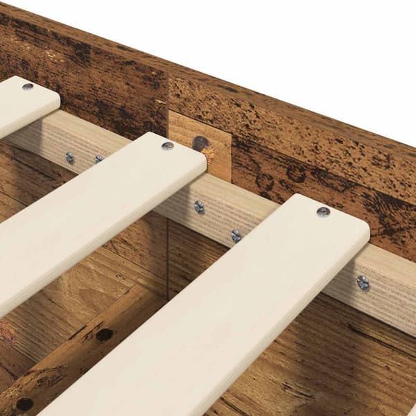 Golvsängsram Gammalt trä 80 x 200 cm Konstruerat trä