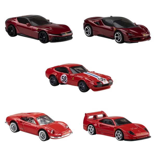 Hot Wheels Basics Ferrari 1:64 5-pack