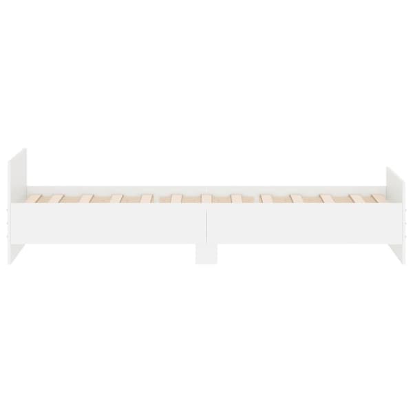Sängram vit 90x190 cm konstruerat trä