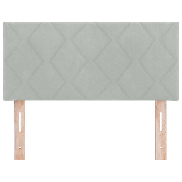 LED huvuddyna Ljusgrå 90 cm Sammet