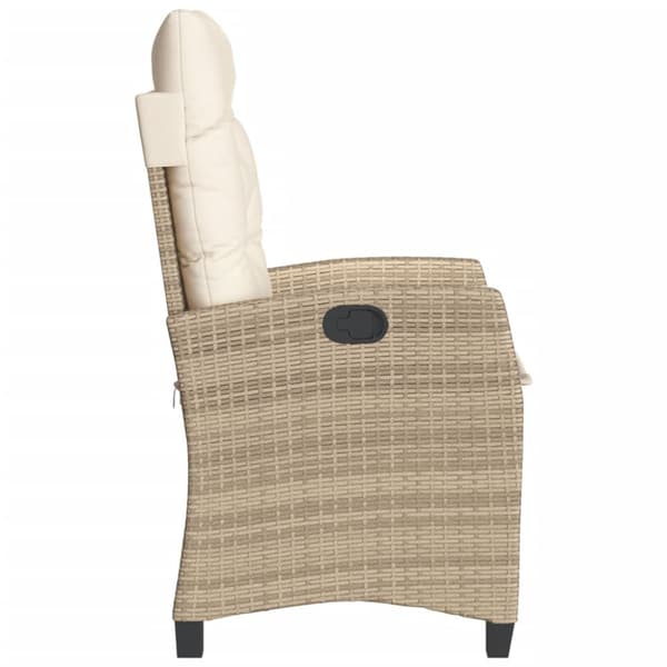 Bistrogrupp med dynor 3 delar beige konstrotting