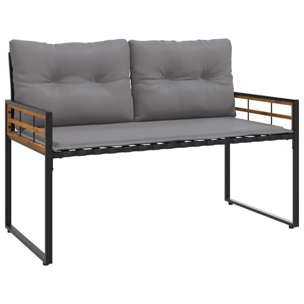 Utemöbelset med kudde 4 pcs Ljusgrå