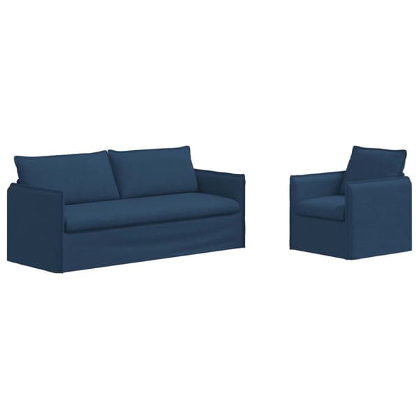 Soffset 2 pcs Blå 196 x 82 x 85 cm Tyg