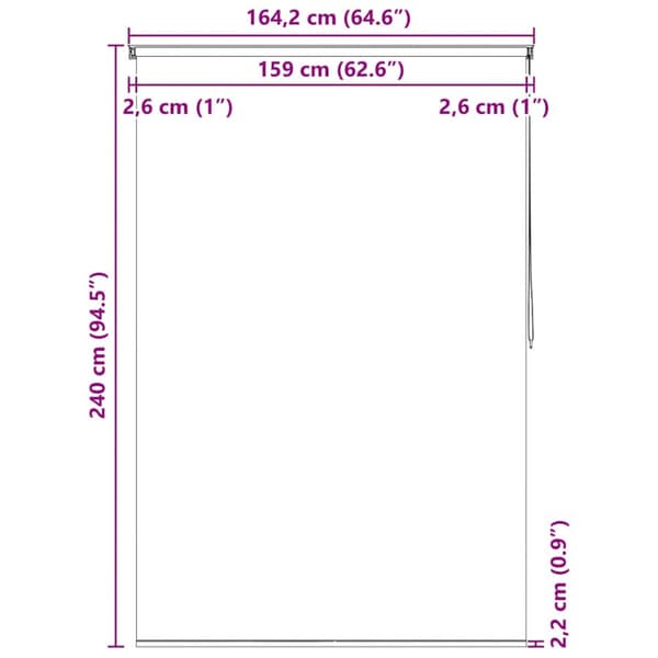 Rullgardin för dusch 160x240 cm bubbla