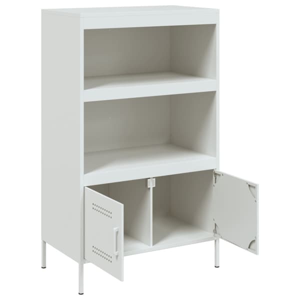 Högskåp vit 68x39x113 cm stål