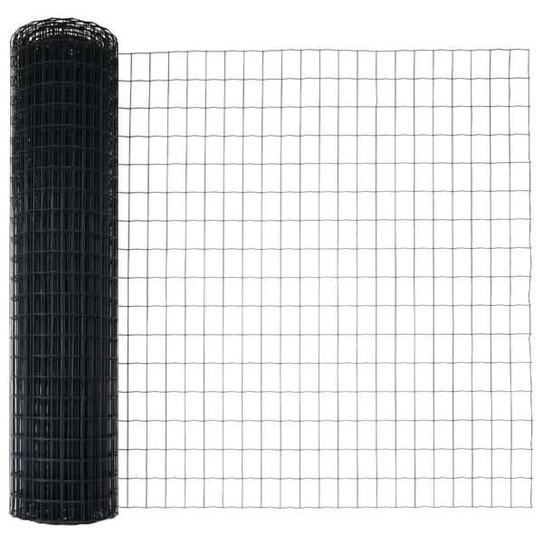 Stängsel med stolpe Grå 1,2 x 10 m Stål