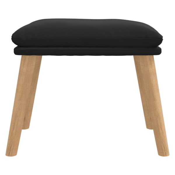 Fotpall svart 45x29,5x35 cm sammet
