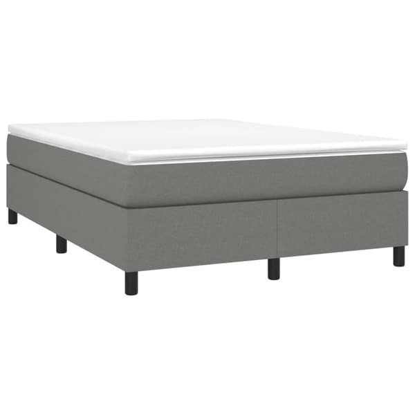 Boxspring-sängram mörkgrå 140x200 cm tyg