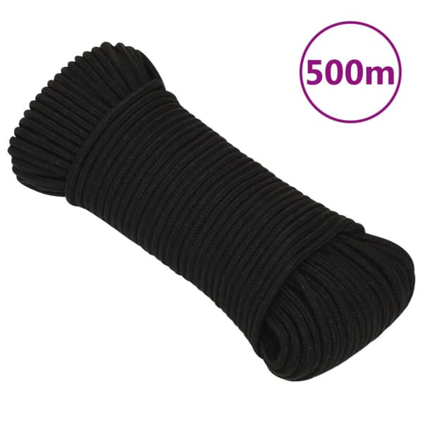 Rep svart 5 mm 500 m polyester