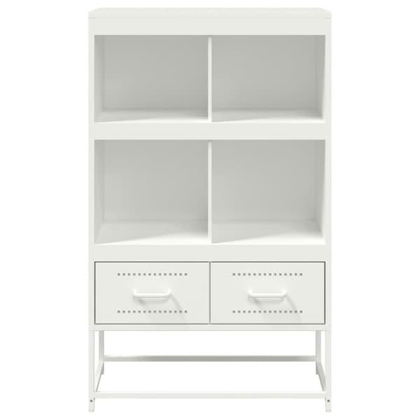 Högskåp vit 68x39x111,5 cm stål