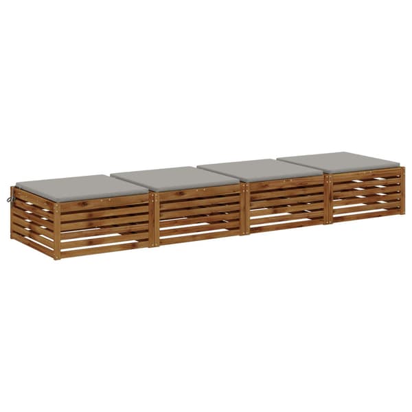 4-delade Sittdynor SOEST 4 st 100% Polyester Grå 70 x 70 x 3 cm