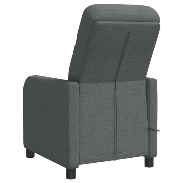 Massagefåtölj Mörkgrå Tyg