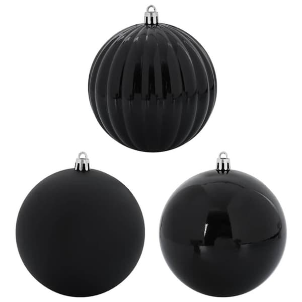 Julkulor Set XXL 4 pcs Svart Plast