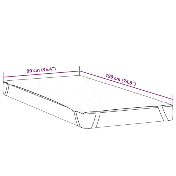 Madrasskydd vit 90x190 cm vattentät